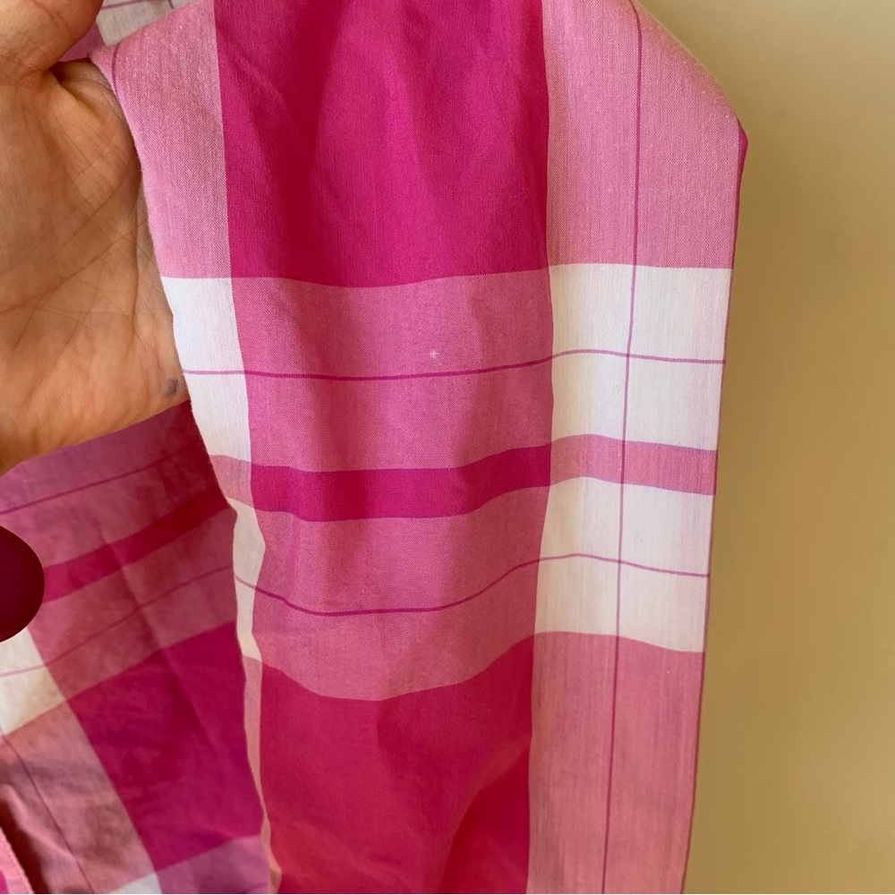 The North Face shade me pink and white plaid top - Picture 3 of 9